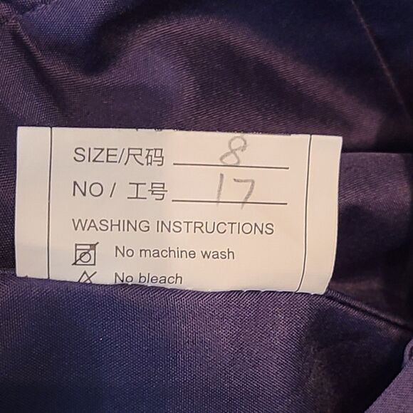 New Mother of the Bride (8) Stormy Blue Chiffon Half Sleeve Hi Lo  Maxi Dress - Picture 10 of 13